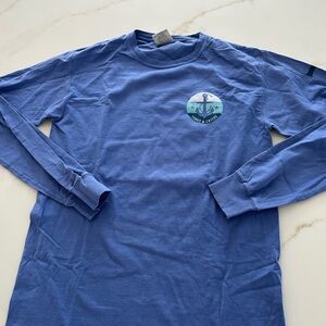 Turks and Caicos Blue Long Sleeve Tee with Crew Neck